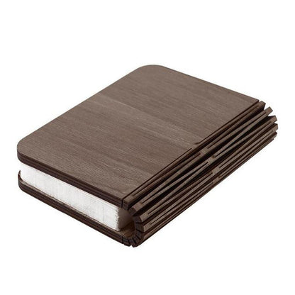 Lampe livre - bois marron clair / beige - 3 nuances de lumière blanche réglables (blanc brillant, blanc chaud et blanc jaune) - éclairage LED - grand - version premium avec papier Tyvek dupont - cadeau d'affaires - livre lumineux - lampe de lecture