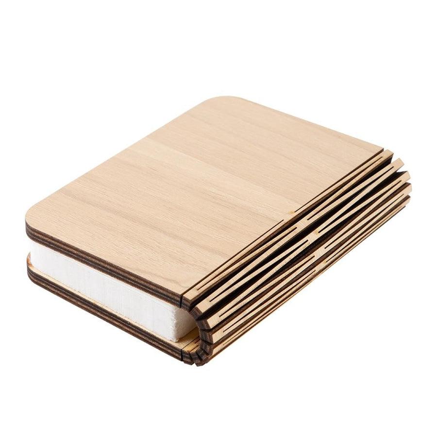 Lampe livre - bois marron clair / beige - 3 nuances de lumière blanche réglables (blanc brillant, blanc chaud et blanc jaune) - éclairage LED - grand - version premium avec papier Tyvek dupont - cadeau d'affaires - livre lumineux - lampe de lecture